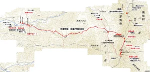 八ヶ岳 登山ルート 赤岳 美濃戸コース地図 地蔵尾根