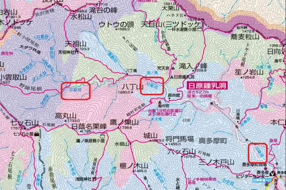 日原川　地図　環境省