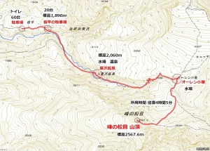 八ヶ岳 峰の松目　桜平ルート