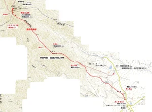 八ヶ岳 登山ルート 赤岳 真教寺コース 地図
